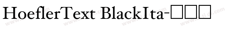 HoeflerText BlackIta字体转换